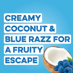 Clean Simple Eats Clear Protein Blue Bahama glass serve, juicy flavor and quick protein