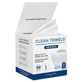 Clean Skin Club Clean Towels Large Pack: fifty single-use face towels for daily gentle cleansing