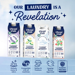 Cleancult half-ounce dispense enables efficient 64-load use.