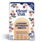 Cleancult laundry sheets in a resealable box for easy, mess free laundry.