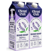 CleanCult Liquid Hand Soap Refills bottle pour for mess-free refills and moisturized hands