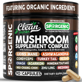 Clean Nutraceuticals Ashwagandha Lions Mane capsules for focus and energy