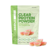 Clean Simple Eats Clear Protein Drink Sour Candy Watermelon bottle, refreshing post-workout fuel
