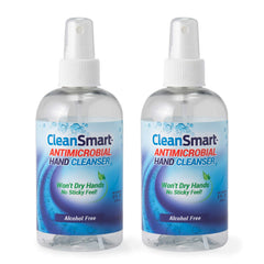 CleanSmart antimicrobial skin cleanser 8oz bottle for quick, gentle hand cleaning at home.