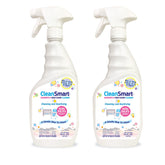 CleanSmart nursery cleaner bottle demonstrates safe, residue-free sanitizing for baby surfaces.