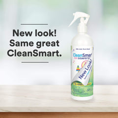 CleanSmart Toy Disinfectant Spray applied to a car seat for ready-to-use cleanliness