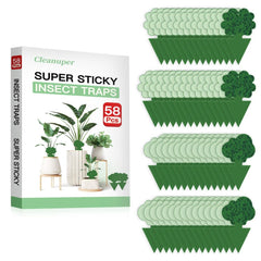 Cleanuper 58-pack flying insect traps with cloud shapes provide discreet pest capture for homes.