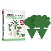 Cleanuper 58-pack flying insect traps with flower shapes attract gnats while blending with plants.