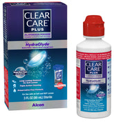Clear Care Plus travel pack bottle ready for on-the-go lens cleaning.