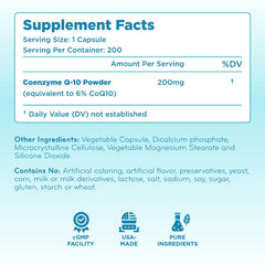Clear Formulas CoQ10 200mg capsules in a clean package for daily antioxidant support