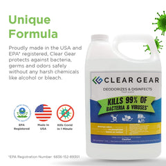 Clear Gear spray nozzle in action on weights for quick disinfection