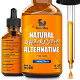 Clear Max antibiotiques pour chats: gouttes en bouteille, administration pratique.