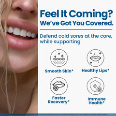 Closeup of Clear Probiotics Lysine Capsules shows smooth, easy swallow texture.