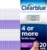 Clearblue Advanced Digital Ovulation Test pack with 20 sticks for predicting fertile days