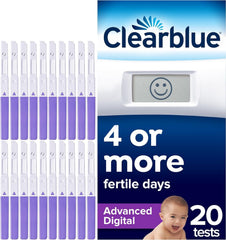 Clearblue Advanced Digital Ovulation Test pack with 20 sticks for predicting fertile days