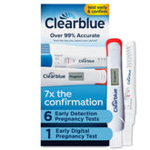 Clearblue Early Digital Pregnancy Test displays results in words for quick interpretation.