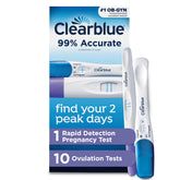 Clearblue ovulation complete starter kit contents show a convenient home testing setup.
