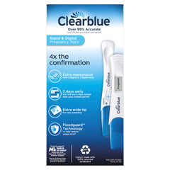Clearblue digital countdown pack showing multiple tests for value and convenience.
