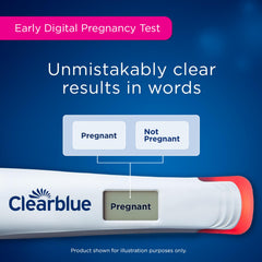 Clearblue seven-test pack offers convenient at-home testing options.