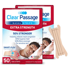 Clear Passage Extra Strength tan packaging ready for instant breathing support