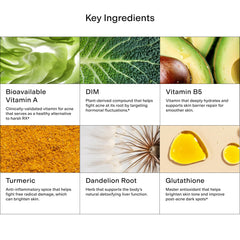 CLEARSTEM MindBodySkin poured capsules illustrating an easy meal-time daily routine.