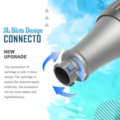 Ergonomic handle with non-slip grip for comfortable sessions.