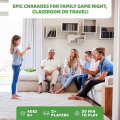Clever Fox Play Epic Charades timer and die pace fast rounds for excitement.