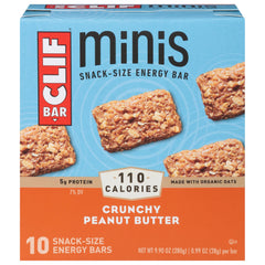 CLIF Bar Mini Crunchy PB 10ct pack, ideal on-the-go protein and fiber boost.