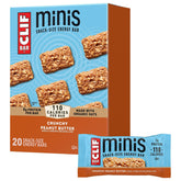 CLIF Bar Minis Crunchy Peanut Butter bar close-up with oats and peanut texture.