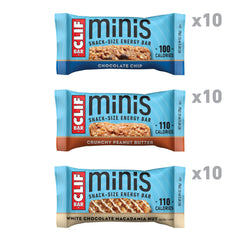 CLIF Bar Minis crunchy peanut butter bar closeup for quick fuel.
