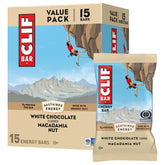 CLIF Bar White Chocolate Macadamia Nut bar front view, ideal for hiking energy