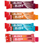 Clif Bloks energy chews close-up with caffeine cubes for quick energy during runs