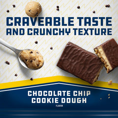 Packaging mockup showcasing CLIF BUILDERS + CAFFEINE with non-GMO and low glycemic notes.