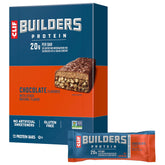 CLIF BUILDERS chocolate bar unwrapped for post-workout fueling.