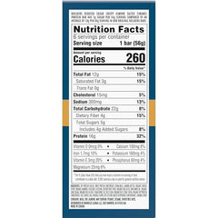 CLIF BUILDER'S Crispy Almond Salted Caramel bar nutrition panel shows 16g protein.