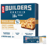 CLIF BUILDER'S Crispy Almond Salted Caramel bar pack on-the-go for energy.