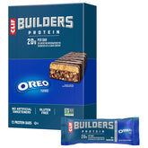 CLIF BUILDERS OREO Bars packaging shown for on-the-go protein fueling after workouts.