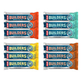 CLIF BUILDERS Variety Pack with twelve bars, ideal for gym days.