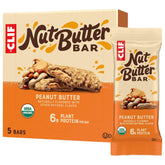 CLIF Nut Butter Bar packaging shows peanut butter flavor for on-the-go energy.