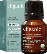 Cliganic Eucalyptus Oil packaging with USDA organic certification for trusted quality.