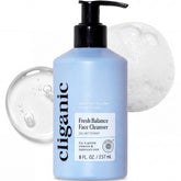 Cliganic Hydrating Facial Gel Cleanser bottle with pump for gentle daily cleansing
