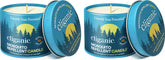 Cliganic mosquito repellent candle with citronella aroma for outdoor use.