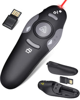 CLIKBUTM wireless clicker with ergonomic design for comfortable long presentations.