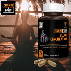 Clinical Daily capsules shown for easy daily intake and circulatory wellness.