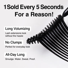 CLIO PROFESSIONAL Kill Lash Superproof Mascara delivers lifted curl on straight lashes.