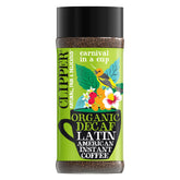 Clipper Coffee decaf instant in a reusable jar for eco-friendly storage.