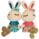 Cllayees Easter bunny plush pink close-up showing soft fur for cuddling.