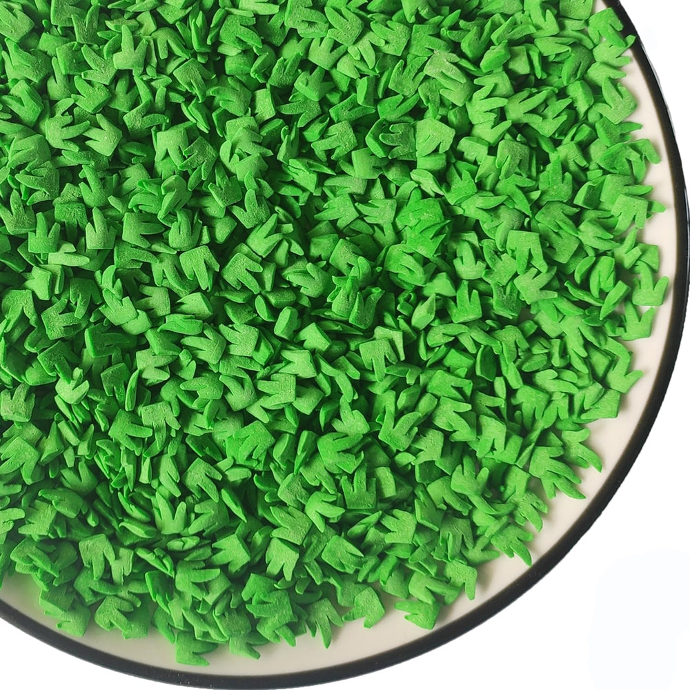Clonynix edible green grass sprinkles decorate football-field toppers for celebrations
