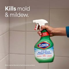 Clorox Clean-Up spray-action demonstrating broad cleaning power on contact.