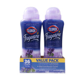 Clorox Fraganzia beads poured into the washer drum for a lasting scent boost.